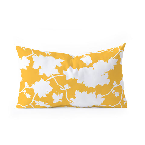 Jacqueline Maldonado Chinoserie Silhouette Yellow Oblong Throw Pillow