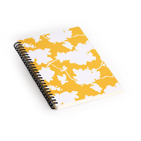 Jacqueline Maldonado Chinoserie Silhouette Yellow Spiral Notebook