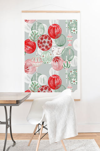 Jacqueline Maldonado Christmas Dove Ornaments Art Print And Hanger