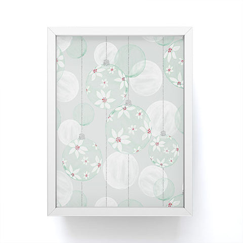 Jacqueline Maldonado Christmas Ornaments Glass Grey Framed Mini Art Print