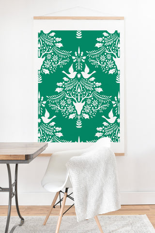 Jacqueline Maldonado Christmas Paper Cutting Green Art Print And Hanger