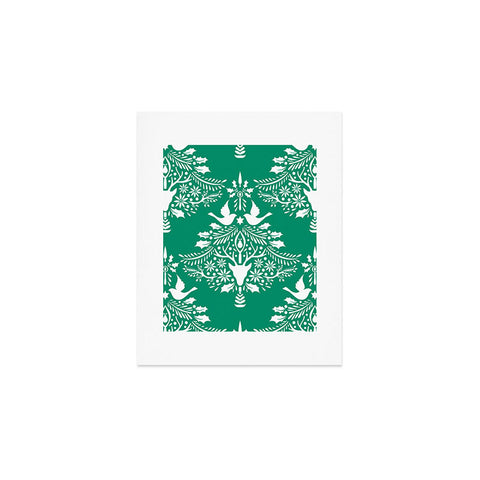 Jacqueline Maldonado Christmas Paper Cutting Green Art Print