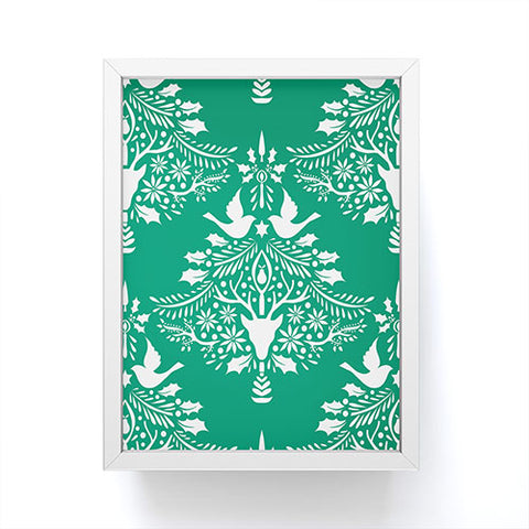 Jacqueline Maldonado Christmas Paper Cutting Green Framed Mini Art Print