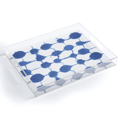 Jacqueline Maldonado Connect Dots Blue Acrylic Tray