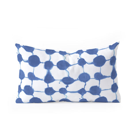 Jacqueline Maldonado Connect Dots Blue Oblong Throw Pillow