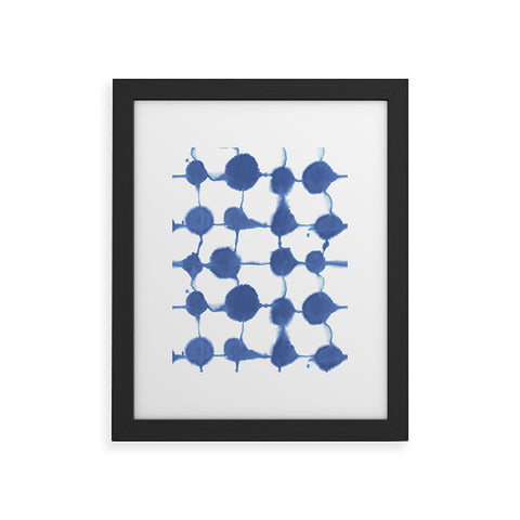 Jacqueline Maldonado Connect Dots Blue Framed Art Print