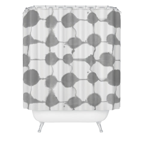 Jacqueline Maldonado Connect Dots Gray Shower Curtain
