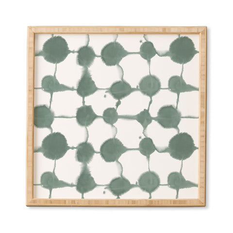 Jacqueline Maldonado Connect Dots Slate Green Framed Wall Art