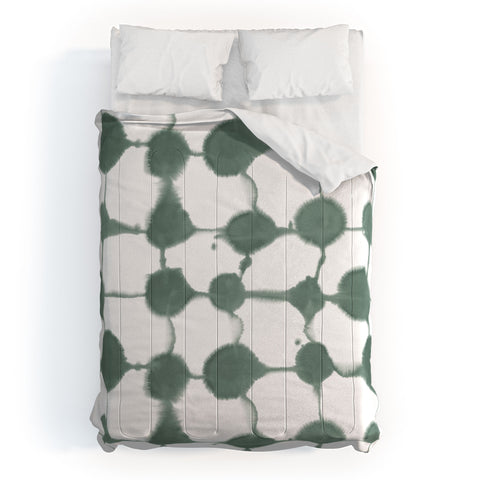 Jacqueline Maldonado Connect Dots Slate Green Comforter