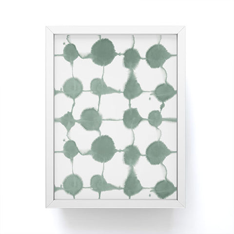 Jacqueline Maldonado Connect Dots Slate Green Framed Mini Art Print