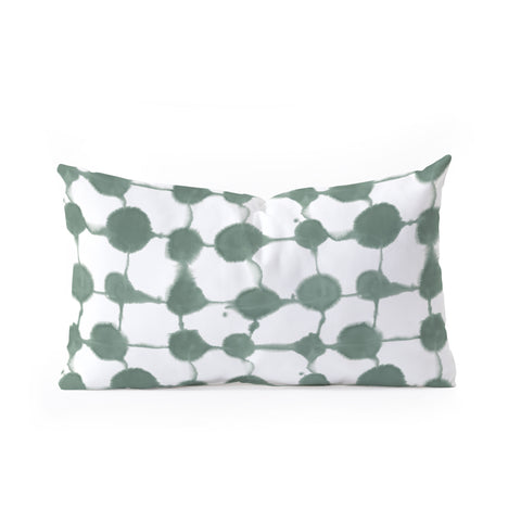 Jacqueline Maldonado Connect Dots Slate Green Oblong Throw Pillow