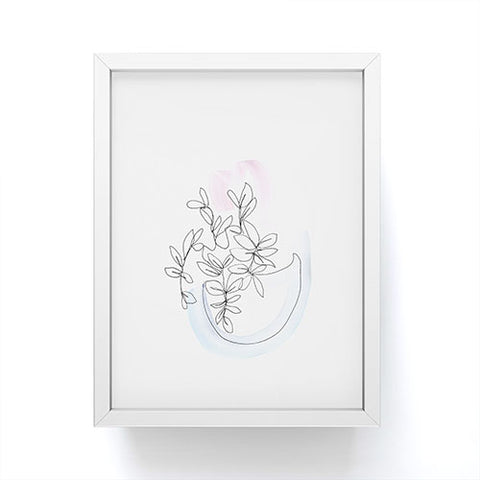 Jacqueline Maldonado Contour Line Botanical 1 Framed Mini Art Print
