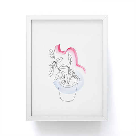 Jacqueline Maldonado Contour Line Botanical 2 Framed Mini Art Print