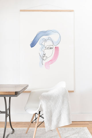 Jacqueline Maldonado Contour Line Girl Art Print And Hanger
