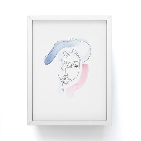 Jacqueline Maldonado Contour Line Girl Framed Mini Art Print