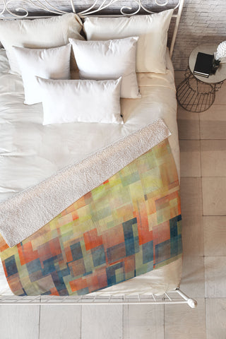 Jacqueline Maldonado Cubism Dream Fleece Throw Blanket