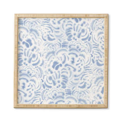 Jacqueline Maldonado Dye Curves Soft Blue Framed Wall Art