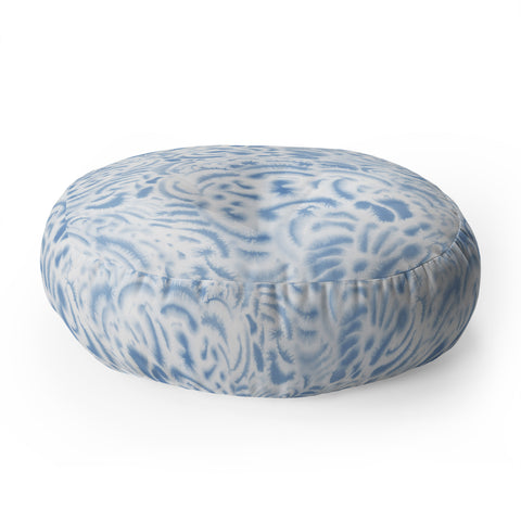Jacqueline Maldonado Dye Curves Soft Blue Floor Pillow Round