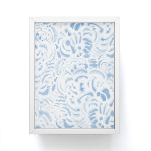 Jacqueline Maldonado Dye Curves Soft Blue Framed Mini Art Print