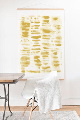 Jacqueline Maldonado Dye Dash Mustard Putty Art Print And Hanger