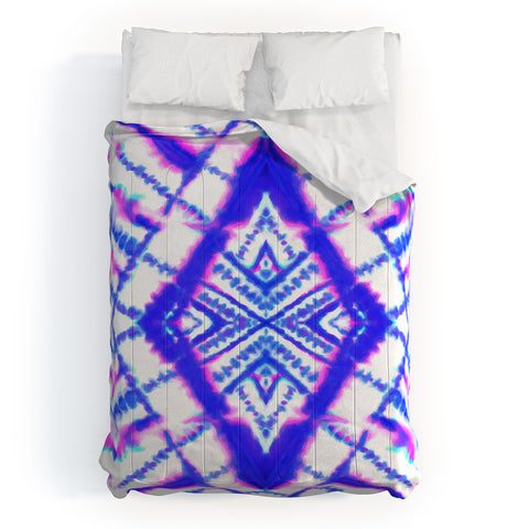 Jacqueline Maldonado Dye Diamond Iridescent Blue Comforter