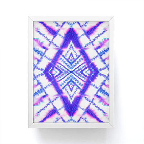 Jacqueline Maldonado Dye Diamond Iridescent Blue Framed Mini Art Print