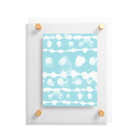 Jacqueline Maldonado Dye Dot Stripe Aqua Floating Acrylic Print