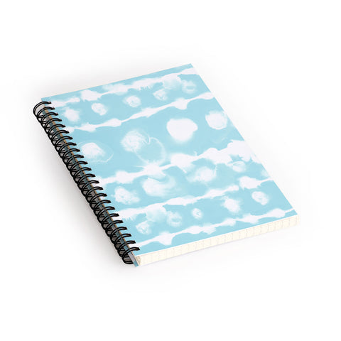 Jacqueline Maldonado Dye Dot Stripe Aqua Spiral Notebook