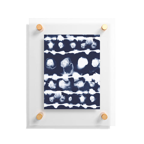 Jacqueline Maldonado Dye Dot Stripe Indigo Floating Acrylic Print