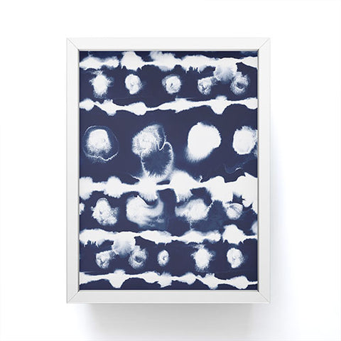 Jacqueline Maldonado Dye Dot Stripe Indigo Framed Mini Art Print