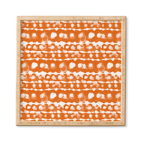Jacqueline Maldonado Dye Dot Stripe Orange Framed Wall Art