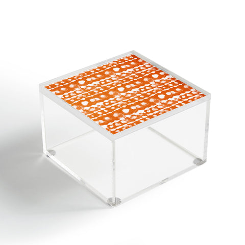 Jacqueline Maldonado Dye Dot Stripe Orange Acrylic Box
