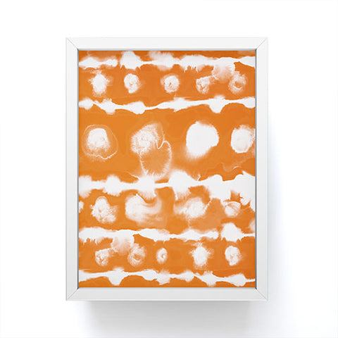 Jacqueline Maldonado Dye Dot Stripe Orange Framed Mini Art Print