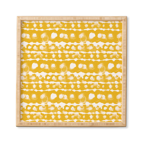 Jacqueline Maldonado Dye Dot Stripe Yellow Framed Wall Art