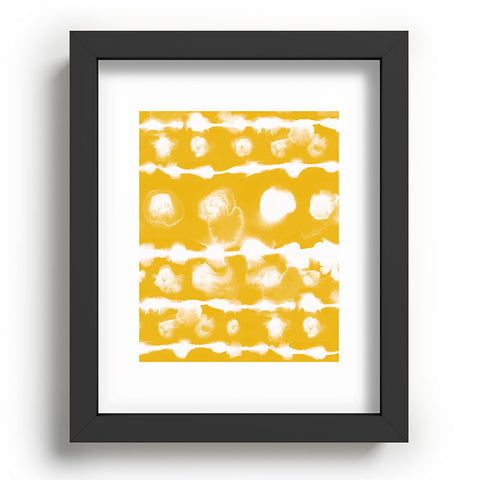Jacqueline Maldonado Dye Dot Stripe Yellow Recessed Framing Rectangle