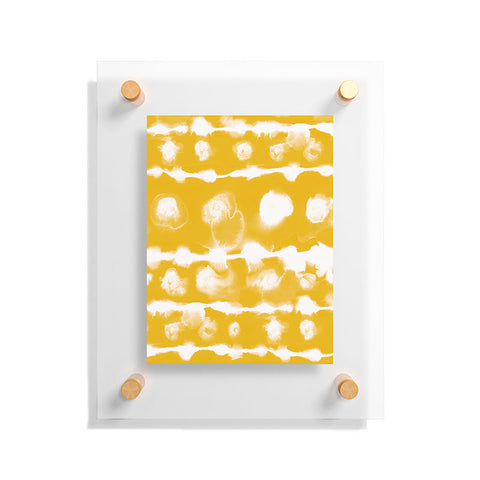 Jacqueline Maldonado Dye Dot Stripe Yellow Floating Acrylic Print