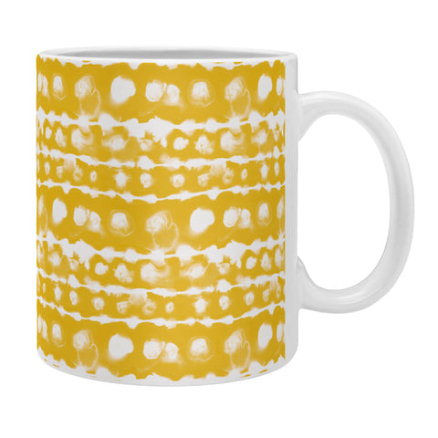 Jacqueline Maldonado Dye Dot Stripe Yellow Coffee Mug