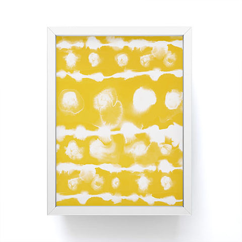 Jacqueline Maldonado Dye Dot Stripe Yellow Framed Mini Art Print