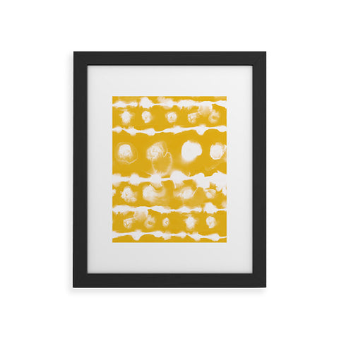 Jacqueline Maldonado Dye Dot Stripe Yellow Framed Art Print