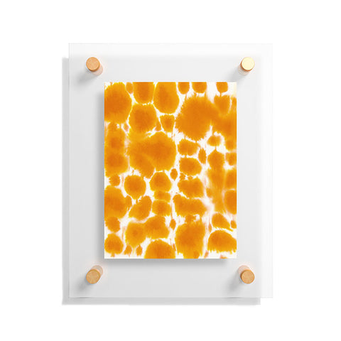 Jacqueline Maldonado Dye Dots Turmeric Floating Acrylic Print
