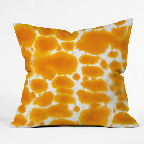 Jacqueline Maldonado Dye Dots Turmeric Outdoor Throw Pillow