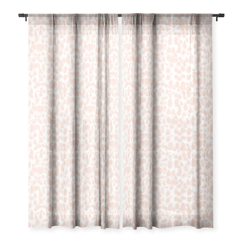 Jacqueline Maldonado Dye Drops Flamingo Sheer Window Curtain
