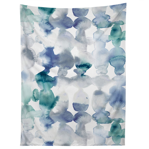 Jacqueline Maldonado Dye Ovals Blue Green Tapestry