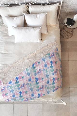 Jacqueline Maldonado Dye Ovals Pastel Fleece Throw Blanket