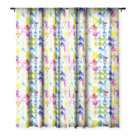 Jacqueline Maldonado Dye Ovals Vibrant Sheer Window Curtain
