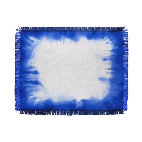 Jacqueline Maldonado Edge Dye Blue Throw Blanket