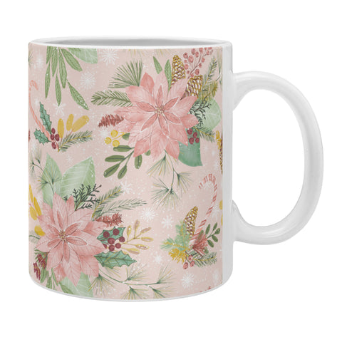 Jacqueline Maldonado Festive Floral Blush Pink Coffee Mug