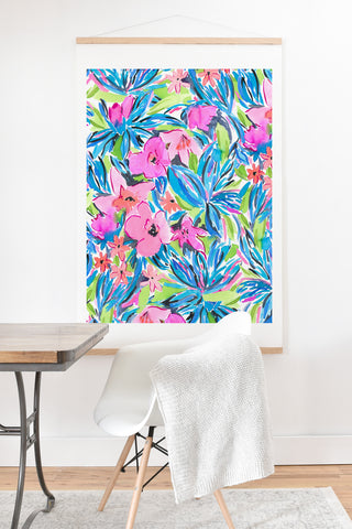 Jacqueline Maldonado Flaunting Floral Aqua Art Print And Hanger