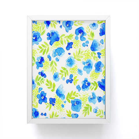 Jacqueline Maldonado Floret Blue Framed Mini Art Print