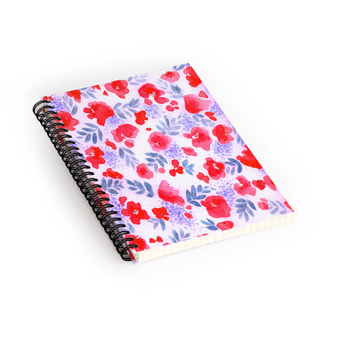 Jacqueline Maldonado Floret Red Spiral Notebook